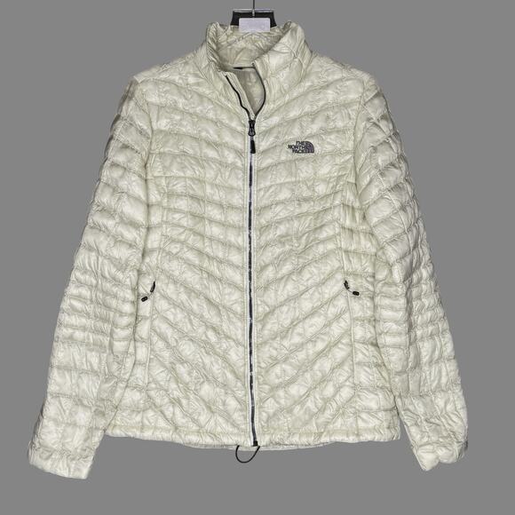 The North Face L Womens Thermoball Full Zip Jacket Packable Champagne Color - Picture 1 of 11